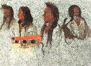 Bierstadt, Albert Four Indians painting